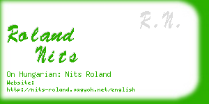 roland nits business card